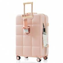 MERAX Luggage Set Of 3, Airline Certified Carry-On Luggage With Cup Holder, ABS Hard Shell Luggage With Spinner Wheels,Pink - Hồng - Xem 10