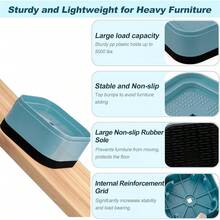 4 Pack Furniture Risers, Adjustable Bed Risers Heavy Duty Stackable Bed Raisers Table Desk Couch Chair Sofa Cabinet Bed Lift Height 1 (4, Black-2)