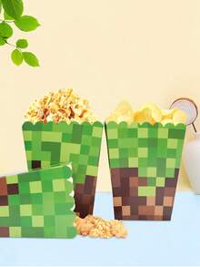 10 cái/20 cái/50 cái Hộp đựng bỏng ngô Pixel Chủ đề Xanh Nâu Túi đựng bỏng ngô Đồ dùng tiệc tùng Trò chơi điện tử Kẹo ăn nhẹ Hộp đựng thực phẩm cho rạp chiếu phim tại nhà Trang trí tiệc sinh nhật hoạt hình - Nhiều màu - Xem 3