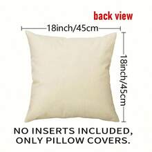 Ins Style Solid Color Pillow Case Set, Natural Linen Cotton, Machine Washable, No Dye, Suitable For Homestay/Cafe/Home Decor
