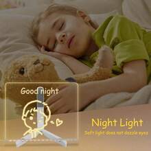 Colored Led Acrylic Message Board Set, Led Writing Board With Stand, Rewritable Luminous Acrylic Message Board With 7 Colored Pens For Office, School And Home (5.91X5.91 Inches/11.8 X 7.8 Inches)