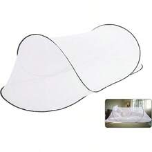 Gugxiom 78 * 32 * 22 Pulgadas Tienda, Mosquitera Plegable Portátil, Camping con Fondo de Red, para Cama Camping Viaje Patio (Negro con Fondo) - Negro con fondo - Ver 2