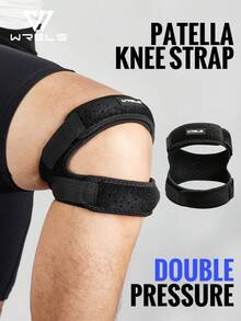 WRELS 1 pieza/2 piezas Soporte de rodilla ajustable para mujeres y hombres con protección rotuliana y agujeros transpirables para baloncesto, correr, levantamiento de pesas