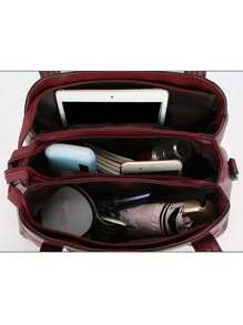 1 pièce Sac à main de luxe avec surpiqûres pour femmes, sac à bandoulière mode en PU, sac bandoulière grande capacité avec pendentif à gland, sac bandoulière couleur unie, sac à main parfait pour un usage quotidien