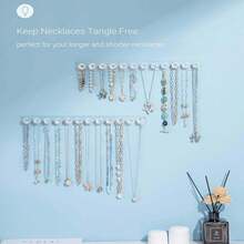Giá treo vòng cổ, móc treo vòng cổ bằng acrylic, hộp đựng vòng cổ treo tường, móc treo trang sức vòng cổ, vòng tay, dây chuyền - Nhiều màu - Xem 5