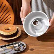 1pc/3pcs/5pcs Hollow Sponge Cake Baking Mold, Baking Tool, Aluminum Alloy Round Cake Mold, Large Donut Mold Kitchen Baking Tool, Suitable For Commercial And Home Use