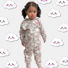 Pijama Fofinho Macacão Nuvem Kigurumi cosplay Menina Original Ideal para Festa Temática, Festa Do Pijama, Viagem, Lazer - Cinza - Visão 9