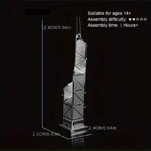 Quebra-cabeça Metálico 3D, Modelo de Montagem DIY, Quebra-cabeça de Fivela de Aço Inoxidável, Modelo de Arquitetura, Sem Necessidade de Cola, Presente de Aniversário, Decoração, Marco