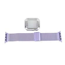 Para correas de reloj de Apple de los hombres, Milanese Mesh Loop para Apple Watch Series4-6 40mm, ajuste de reemplazo de acero inoxidable correa de reloj para Ios Watch,1.6inch reemplazo de la correa de acero inoxidable de protección de metal correa de la banda - Púrpura claro - Ver 5