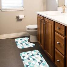 Kit Of 2 Bathroom Rugs – Contemporary Style With Comfort And Safety - WC5062 - 查看 2