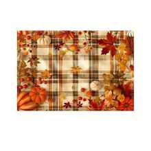 4-Piece Set Of Autumn Thanksgiving Themed Placemats With Pumpkin And Maple Leaf Print Designs, Measuring 30X45 Centimeters, Is Perfect For Theme Decoration In Thanksgiving Restaurants, Dining Tables, Indoor And Outdoor Gatherings, And Rural Kitchens. It Is The Best Choice For Thanksgiving Gifts.