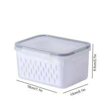 1set/3set Of Plastic Food Storage Containers, Suitable For Refrigerator, Multi-Functional Sealed Crisper Box, Fruits, Vegetables And Kitchen, Reusable, Home Decor, Party & Christmas Storage
