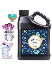 400g 高透明度紫外线水晶环氧树脂粘合剂，适用于手工制作的 DIY 珠宝制作，紫外线快速固化粘合剂