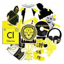 50 Pieces Of American Band Stickers For Luggage, Water Cups, Computer Stickers, Waterproof