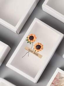 10Pcs Kraft Paper Pull-Out Gift Boxes Drawer With Clear Window Paper Boxes Gift Jewelry Packaging For Business Wedding Birthday Party - White - View 8