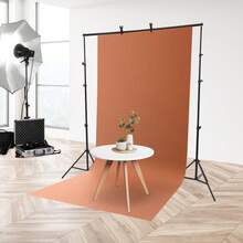 CNCEST Freestanding Backdrop Stand, Photo Studio Background Stand, Length & Height Adjustable Backdrop Stand For Parties, Events Decoration, Wedding, Photography - Black - View 1