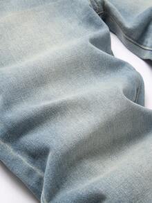 Retro Straight Leg Jeans For Teen Boys, European And American Style - Light Wash - View 5