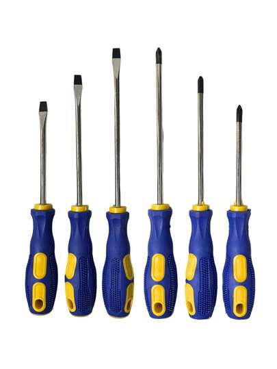 Kit Jogo De Chave De Fenda / Phillips Com 6 Peças Imantadas