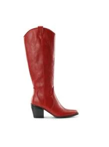 Western Embroidered Knee High Boots For Women, Pull On Zipper Chunky Heel Comfortable Pointed Toe  Wide Calf Cowgirl Cowboy Boots