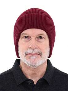 1pc Men's Thick Knit Ear Warmer Beanie Hat, Warm Winter Outdoor Windproof Cap, Suitable For Autumn/Winter Men's Winter Clothing