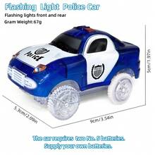 Various Car Shaped Toy Vehicles, Including Car, Race Car, Construction Vehicle, Fire Truck, Off-Road Vehicle, Electric Lighting Car, Track Cars, Toy Cars That Can Run On Tracks And Flat Surfaces, Suitable As Children's Birthday Gifts, Christmas Holiday Gifts - Multicolor - View 4
