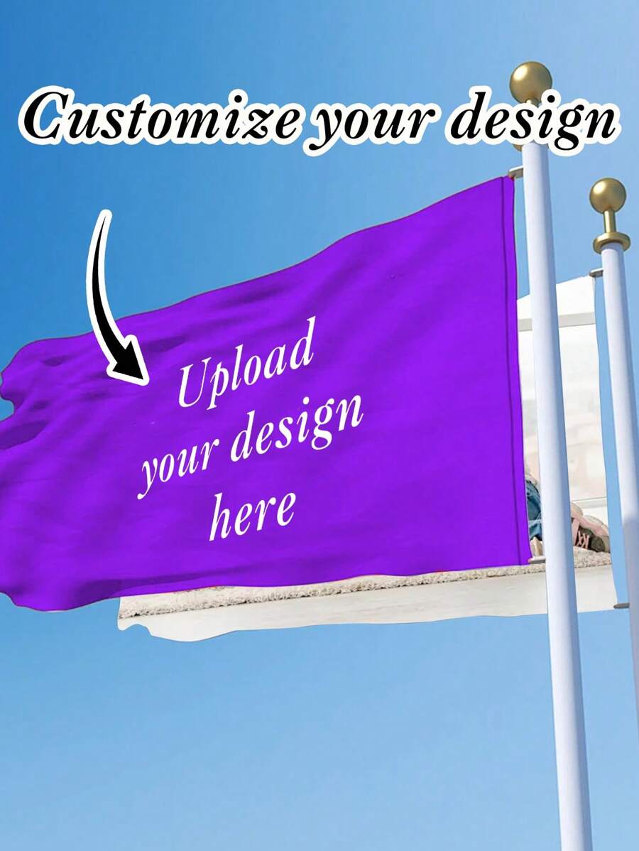 1 件定制旗帜，个性化户外装饰旗帜，添加您自己的图像/文字，户外家居装饰旗帜，可重复使用，时尚，现代定制，送给他或她、男朋友、女朋友、爸爸、妈妈、家人、朋友、宠物、周年纪念的独特礼物 - 彩色 - 查看 1