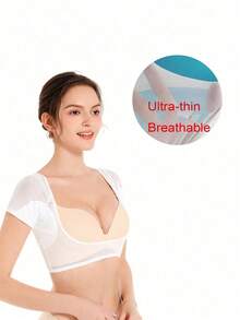 1pc Underarm Sweat Absorbing Tank Top, Washable Underarm Sweat Pads, Breathable Anti-Sweat Protector Pads, Suitable For Underarm And Shoulder, Quick Dry (L Size), Suitable For Travel, Sports, Outdoor, Summer Wear - Multicolor - View 5