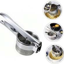 Heavy Duty Stainless Steel Potato Masher, Vegetable And Fruit Press, Suitable For Mashed Potatoes, Juices, Vegetables And Baby Food, Manual Press Crushing Kitchen Tool - Multicolor - View 10