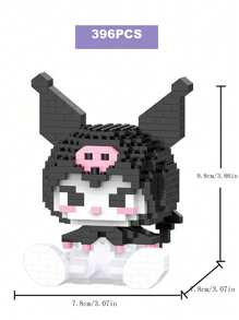 400PCS Sanrio Hello Kitty Building Blocks My Melody Cinnamoroll Pompompurin Kuromi Cartoon Character Building Blocks - Collectible, Perfect Birthday Gift - Indoor Decoration Home Decor, Cute Kawaii Cartoon Building Blocks Assembling Toy Anime Figure Building Blocks Assembled Model Gifts - Multicolor - View 10