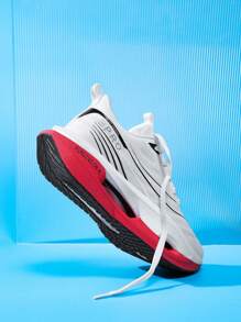 L.S.W.P Men's Casual Comfortable Sports Shoes, Non-Slip Durable Soles - Suitable For Running, Jogging, Tennis And Gym - Casual Comfortable Sports Shoes, Suitable For All Seasons - White - View 3