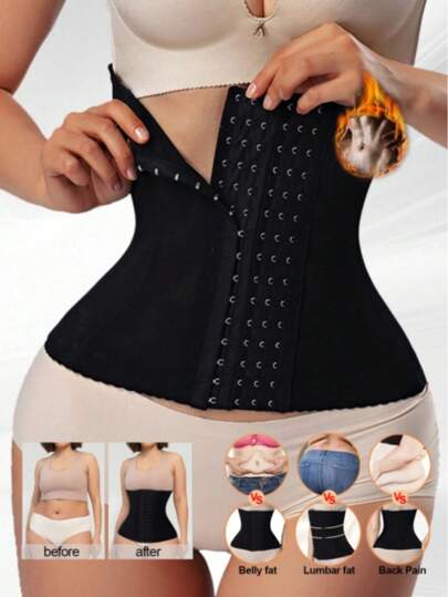 1 Peça Modelador de Cintura com Ossos de Aço para Mulheres, Modelador de Cintura com 7 Ossos de Aço, Modelador Corporal, Corselet Modelador, Modelador Pós-Parto, Modelador com Alça Redutora, Adequado para Várias Ocasiões