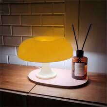 USB Powered Acrylic Mushroom Night Light Changing LED Ambient Lamp In Beige/White For Bedroom/Office/Study, Multi-Scenario Mood Lighting & Decorative Reading Lamp"