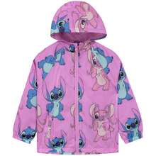 Lilo & Stitch Chaqueta Disney Stitch, chaqueta impermeable para niñas Lilo y Stitch, impermeable para niñas, impermeable Angel para niños - Lila Púrpura - Ver 1
