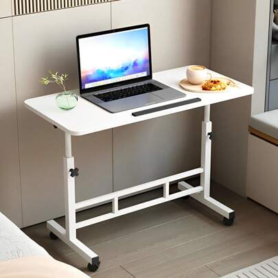 Senmeo Standing Desk Adjustable Height 23.6" - 35" And Angle 0° - 90°, Space-Saving, Ergonomic Mobile Computer Desk With Universal Wheel, Sturdy And Comfortable, Easy To Setup, Spacious Folding Table For Home, Office And Sofa