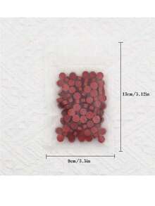 100pcs Vintage Octagonal Wax Beads, Suitable For Sealing Stamps, Envelopes, Gift Packaging And DIY Crafts - Burgundy - View 2