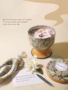 4-Piece Set, Tall Cup Fragrance Candle Decompression Gift Set, 100% Soybean, Durable, Suitable For Home Perfume, Holiday Decorations, Halloween Christmas Gifts, Wedding Decorations