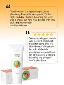 GJYC PET Premium Pet Dental Care Set | Includes Toothpaste & Dual-Ended Toothbrush | Effectively Combats Tartar | Puppy, 2 Pieces Bundle, Delicious Beef Flavor, Freshens Breath, Gentle On Gums