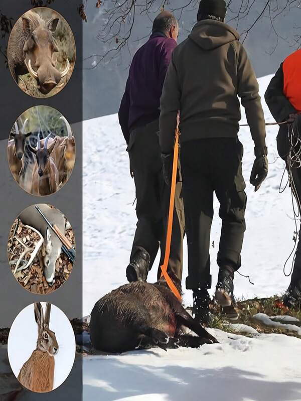 1pc Outdoor Hunting Antler Pulling Rope Strap, Foldable For Easy Storage And Carrying, Convenient To Use, Handle Prey Dragging Strap, Deer Dragging Rope, Deer Dragging Rope, Outdoor Hunting Antler Pulling Rope Strap, Heavy-Duty Deer Dragging Rope