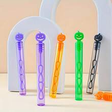24/12pcs Halloween Pumpkin Bubble Wands, Convenient Test Tube Empty Bubble Wands, No Liquid Included, Mini Plastic Party Favors - Suitable For Halloween Party, Birthday Party, Multi-Pack Party Favors, Party Favor Fillers, Random Colors