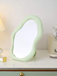 1pc Foldable Asymmetrical Cloud Shaped Makeup Mirror, Portable Vanity Mirror For Students, Can Stand Or Hang,Makeup,Cheap,Room Decor,Vanity,Travel,Bedroom,Makeup Accessories,Mirror,Vanity Mirror,Mini Mirror,Compact Mirror,Mirror Small,Hand Mirror,Cheap,Stocking Stuffers,Makeup,Makeup Tools,Cheap Stuff,Gifts,Gifts For Women,Christmas Gifts,Giveaways,Travel,Cheap Stuff,Travel Essential - Multicolor - View 7