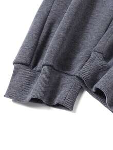 1 Stück Herren dunkelgraue Lässig Jogginghose mit Kordelzug, Tasche und Thermofutter, warm für Laufen, Fitness, Sport, Herbst/Winter