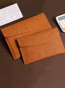 1pc A4/A5 2026 Planner PU Leather Waterproof File Folder, Document Organizer, File Envelope Set, Tablet Sleeve, With Magnetic Snap Closure, Suitable For Home, School, Office, Student Stationery (Brown, Black, Green, Gray, Blue)