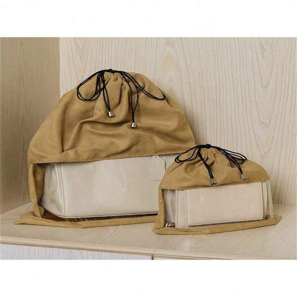 Busta a prova di polvere, trasparente, traspirante e impermeabile, con chiusura a cordoncino, per l'immagazzinaggio di lingerie e biancheria intima da viaggio, borsetta per cosmetici, organizer da viaggio, grande capacità per trucchi, rossetti, pennelli, prodotti per la cura della pelle, telefoni cellulari, monete, piccoli oggetti, per uso domestico, come regalo, per vacanze e festività come Ognissanti e Natale, multifunzionale, con vibrazioni boho.