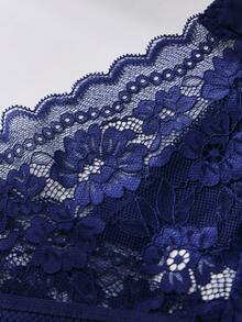 DORSU 4 件套女士高腰蕾丝内裤，宽腰带，舒适透气无缝设计，性感蕾丝 - 彩色 - 查看 8