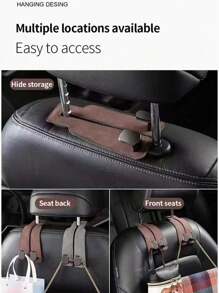3pcs Creative New Product Car Storage Hooks, Front Seat Headrest Storage Hooks, Car Decorations, Handbags, Bags, Shopping Bags, Hats, Umbrellas Car Storage Hooks For Women Storage Organizer Travel Holiday Essential Fall Decor Autumn Halloween