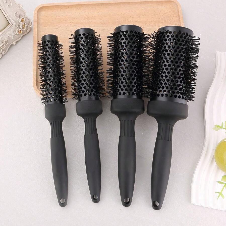 Professional Thermal Brushes Nylon Bristles Aluminum Tube Nano Technology Black - 黑色 - 查看 1