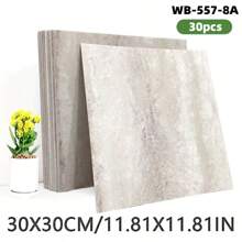 15/30 件哑光自粘地板/墙贴，SXP 大理石纹理乙烯基壁纸，可移除，防滑，防油/防水/防霉，家居装饰，地板和墙面翻新，11.8 英寸 X 11.8 英寸地板砖地板地砖自粘地砖剥离粘贴客厅装饰房间装饰厨房厨房装饰 - 彩色 - 查看 15