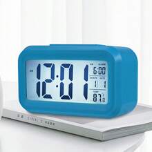 1pc Student Alarm Clock, Electronic Digital Desk Clock, Smart Multifunctional Clock With LED Backlight, Temperature, Calendar For Kitchen Timer Home Decor Room Decor