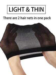 12PCS Black Wig Caps For Women And Men, Stretchy Nylon Stocking Caps With Closed End Mesh, Breathable & Secure Fit