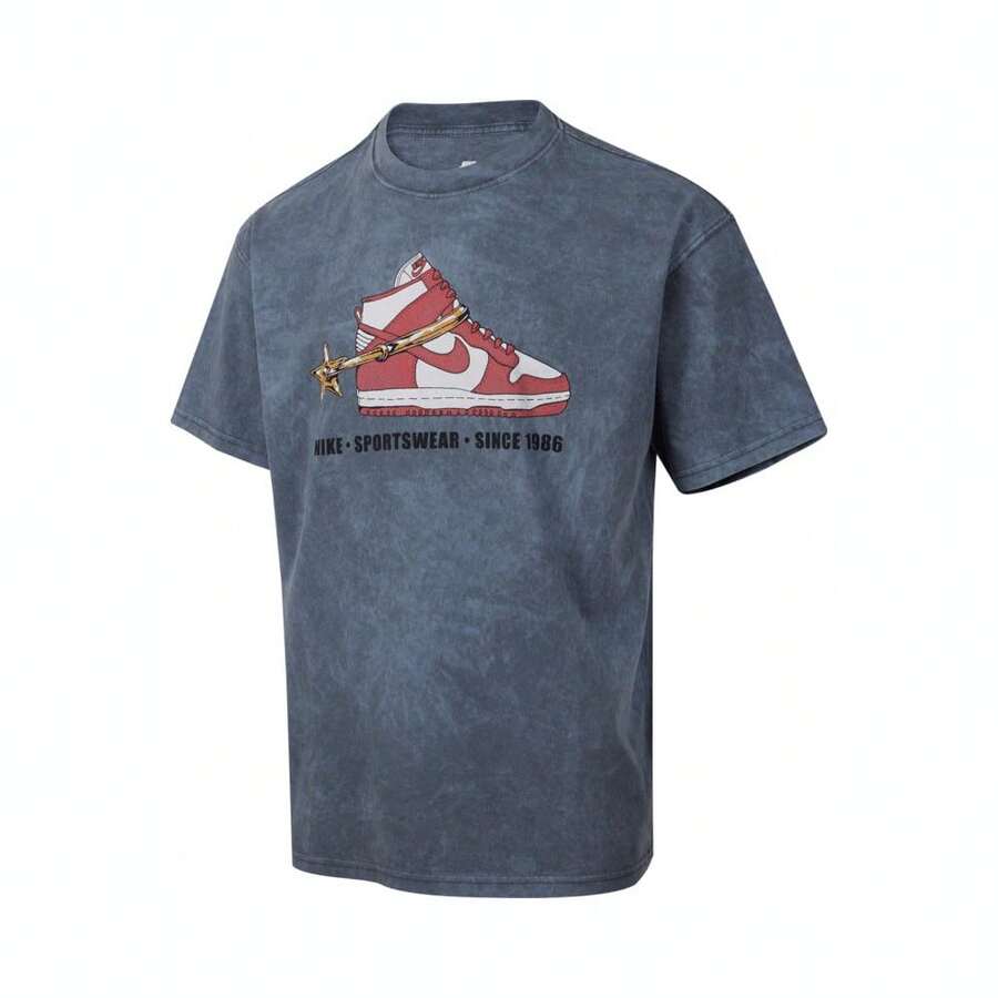 Nike 男式 AS U NSW TEE M90 OC VNTG 短袖 T 恤，针织圆领，THQ9274-060 - 灰色 - 查看 1